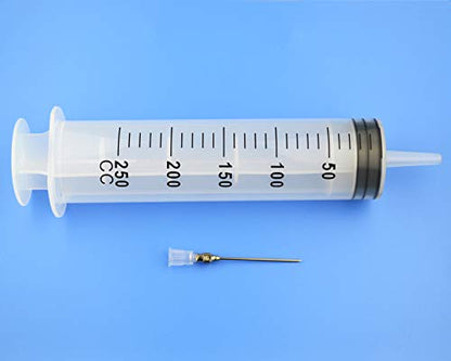 Kitchen 250ml Syringe with Needle - Large Volume Dispensing Syringe, Ideal for Glue and Plastic Use - size: 250ml