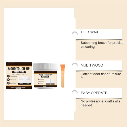 Furniture Repair Kit - Wood Restorer with Brush for Universal Scratch Paste