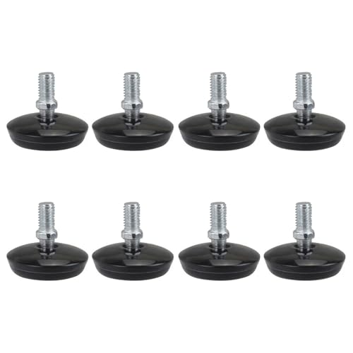 BORDSTRACT 8Pcs M8 Swivel Leveling Feet - size: Black-D38*M8*31