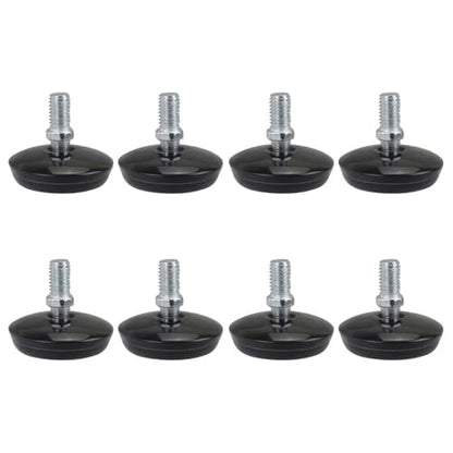 BORDSTRACT 8Pcs M8 Swivel Leveling Feet - size: Black-D38*M8*31