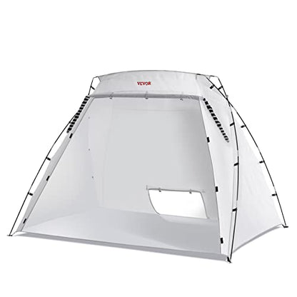VEVOR Portable Paint Booth, Larger Spray Paint Tent with Built-in Floor & Mesh Screen & Windproof Hooks, Painting Tent Station for Furniture DIY Hobby Tool, 7.5x5.2x5.2ft Spray Paint Shelter - size: L90*W62*H62inch