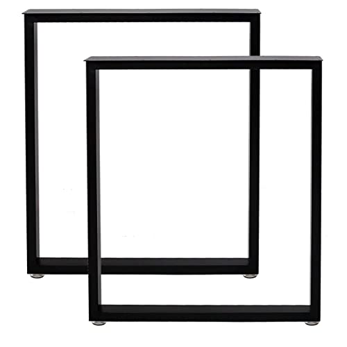 DR.IRON Metal Black Table Legs 28''H*24''W, Heavy Duty Desk Legs, Set of 2