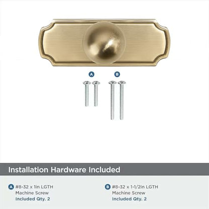 khtumeware 10-Pack Heavy Duty Solid Backplate for Cabinet Knobs Brushed Brass Drawer Knobs with Backplate Suitable for Dresser and Kitchen Cabinet Hardware. - color: Brushed Brass