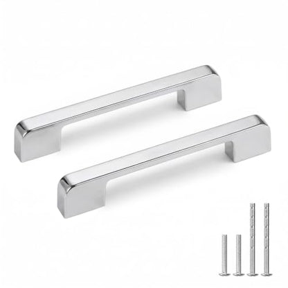 Polished Chrome Cabinet Pulls 4 Inch Polished Nickel Cabinet Pulls - color: Polished Chrome, size: 5 Inch (128 mm) Hole Centers