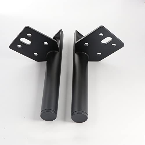 Osring 6 Inch Furniture Cabinet Legs, Side-Mounted Metal Table Feet Black - color: Black, size: 6 Inch