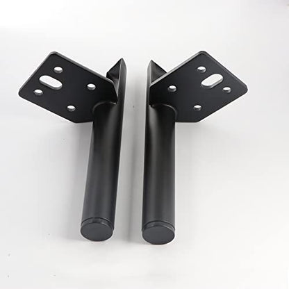 Osring 6 Inch Furniture Cabinet Legs, Side-Mounted Metal Table Feet Black - color: Black, size: 6 Inch