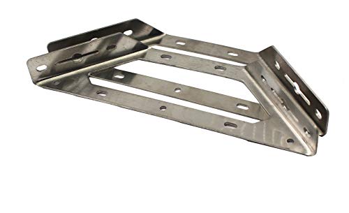 304 Stainless Steel multifuctional Corner Bracket Heavy Duty Triangle Bracket Shelf Rack Cabinet Brace Large Size Pack of 2 pcs - size: L, 2 pcs