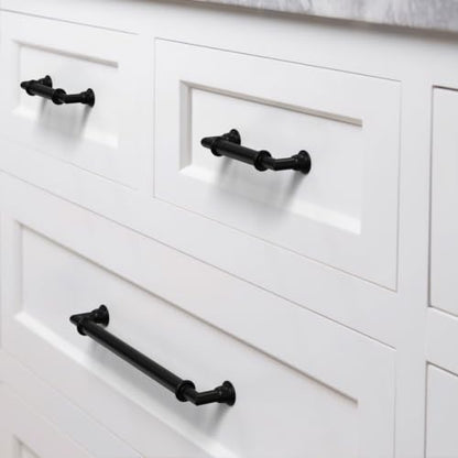 10 Pack Matte Black Cabinet Pulls 3.75 Inch(96mm) Kitchen Cupboard Handles Solid Heavy Duty Zinc Alloy Drawer Pulls - color: Matte Black, size: 3.75" Hole Center