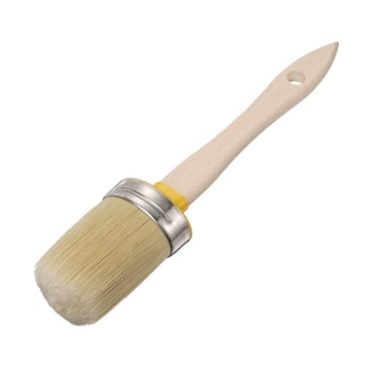 uxcell Wax Paint Brushes 2.2x1.7 Chalk Stencil Brush Oval PET Fiber Wood - size: 2.2 x 1.7 Inch