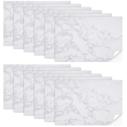 Flutesan 12 Pcs Miniature Dollhouse Wallpaper, Marble Pattern - style: Marble Pattern