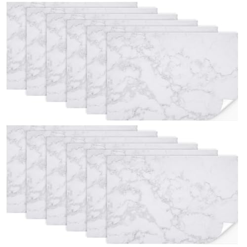 Flutesan 12 Pcs Miniature Dollhouse Wallpaper, Marble Pattern - style: Marble Pattern