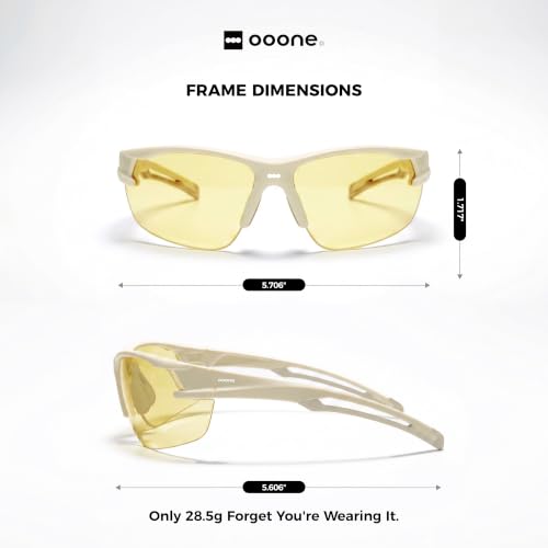 ANSI Z87+ Safety Glasses, Anti-Fog Lightweight Protective Eyewear - color: Yellow