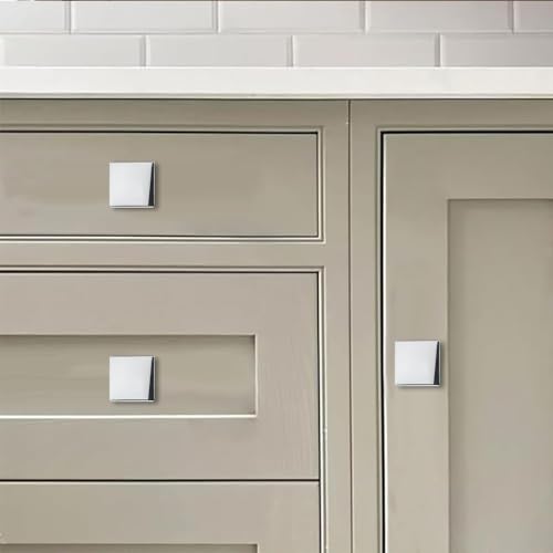 khtumeware 10-Pack 1-1/2 Square Heavy Duty Solid Polished Chrome zinc backplates for Cabinet knobs Suitable for Dressers,Drawers and Kitchen Hardware - color: Polished Chrome