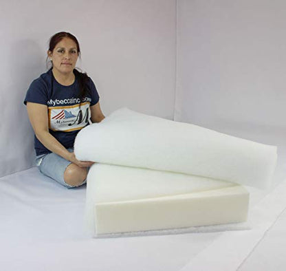 Mybecca 48 Inch Wide (5 Yards) Quilt Batting Multipurpose Dacron Fiber Polyester Wadding Fabric Loft Upholstery Grade Padding 48"x15' (48" x 180") (3' x 15')