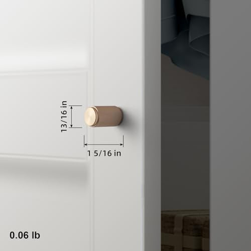 Goo-Ki 6 Pack Champagne Bronze Knurled Cabinet Knobs – Textured Cylinder Drawer Pulls for Modern Kitchen Furniture, Dresser - color: Champagne Bronze