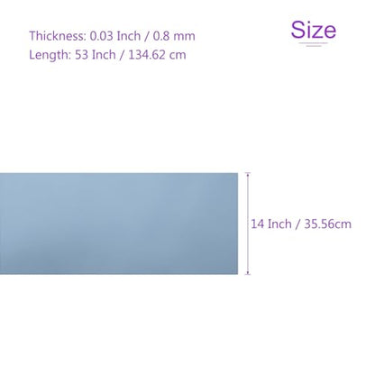 DMiotech 1 Pack 14 Inch x 53 Inch Faux Leather Sheet Furniture Cover Napa Skin Sky Blue PU Leather Roll for Handmade DIY Craft Projects - color: Sky Blue