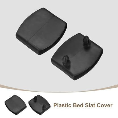 uxcell 12Pcs 50mmx9mm Plastic Bed Slat Center Caps Bed Slat Cover Black - color: Black, size: 50mm x 9mm