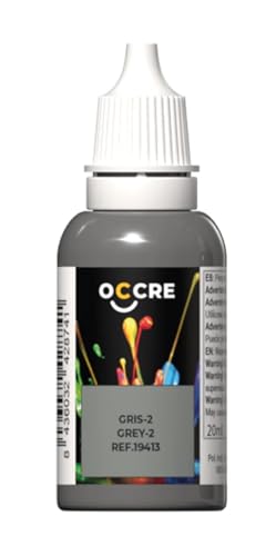 OcCre Premium Quality Satin Acrylic Paint, Primer and Stains for Display Models, Sold Individually (Grey2 20 ml) - color: Grey2 Paint 20 ml