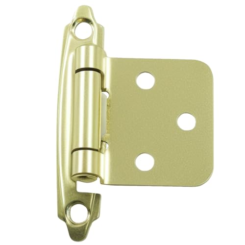 4-Pack (2 Pair) Gold Self-Closing Cabinet Hinges - color: Gold
