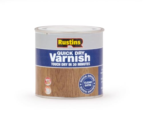 Rustins Quick Dry Varnish Clear Satin 250ml | 8.5 Fl. Oz. - color: Satin Clear, size: 250ml
