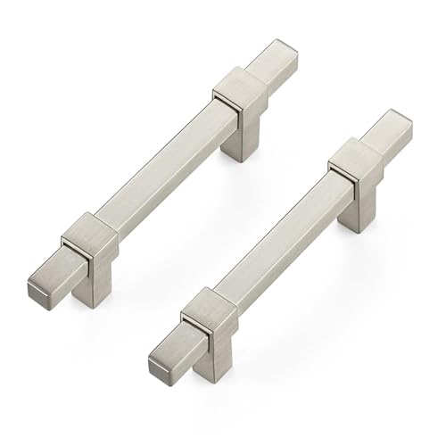 15 Pack Brushed Nickel Cabinet Handles, 3" Hole Center Kitchen Drawer Pulls - color: Brushed Nickel, size: 3 Inch Hole Center