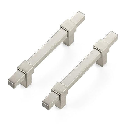 15 Pack Brushed Nickel Cabinet Handles, 3" Hole Center Kitchen Drawer Pulls - color: Brushed Nickel, size: 3 Inch Hole Center