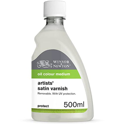 Winsor & Newton Professional Artists' Satin Varnish, 500ml Bottle - color: Satin Varnish, style: 16.9-oz Bottle