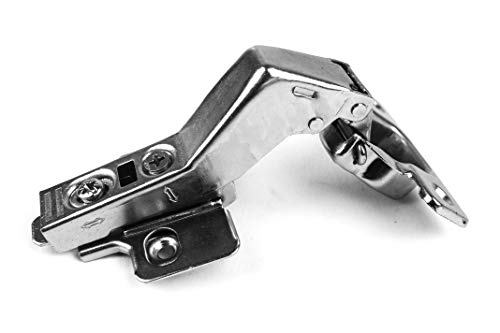 Berta, (10 Pieces) 45 Degree Full Overlay Frameless Soft Close 3D Adjustment Corner Clip-On Cabinet Door Hinges with Mounting Screws - size: 10 Pieces
