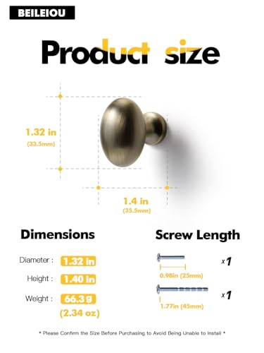 Oval Germany Bronze Cabinet Knobs, Zinc Alloy for Drawer Knobs for Dresser Cupboard Wardrobe, Kitchen Cabinet Pulls (5, Germany Bronze, Egg knob) - color: Germany Bronze