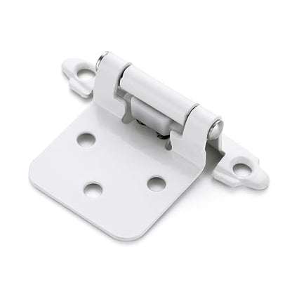 White Cabinet Hinges, 1/2 Inch Overlay, 4 Pack(2 Pairs) - color: White