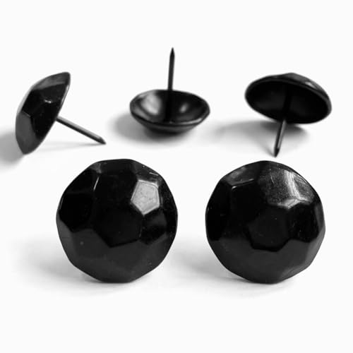 60PCS Large Round 1-inch Bright Black Upholstery Tacks,D25mmxL25mm HG - color: 25mm Black Turtle