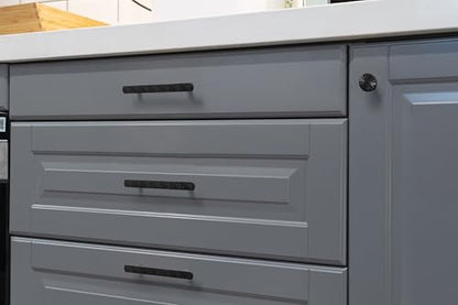 Goo-Ki 3-3/4 Inch （96mm） Hole Centers Luxurious & Sturdy Zinc Alloy Cabinet Handls,Matt Black Cabinet Pulls for Kitchen,Drawer,Cupboard & Wardrobe,6 Pack - color: Matte Black, size: 3.8 inch (96 mm) Hole Centers, style: Pulls With No Backplate