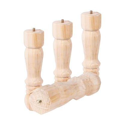 Waddell Traditional Pine Table Leg (4 Count, 9" H) | Quick Mount Decorative Wood Legs with 5/16" Hanger Bolt | Replacement Unfinished Furniture Legs for Crafts, Renovating, Upcycling DIY Home Decor - size: 9"H