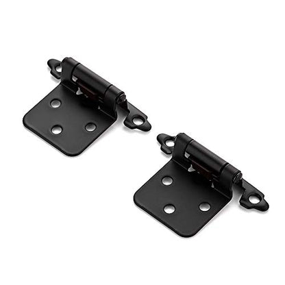 Ravinte Black Kitchen Cabinet Hinges, 1/2 Inch Overlay, 10 Pack - size: 1/2 inch Overlay