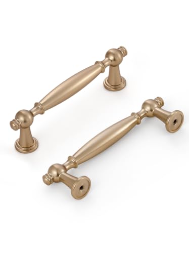 5 Pack Champagne Bronze Cabinet Pulls 3-3/4" Hole Center - color: Champagne Bronze, size: 3.75" hole center