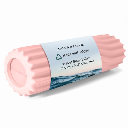 Oceanfoam Ripple Roller - Small Foam Roller for Physical Therapy (Blush) - color: Blush