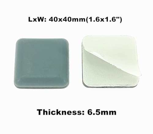 ALIMITOPIA 20pcs Furniture Glide Stick-on Teflon Chair Kitchen Appliances Slider Bumper Self-Adhesive Pad Floor Protector for Hardwood Tile or Marble Floor(Square;1.6 inches) - size: Square 40mm