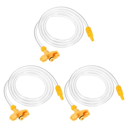 uxcell 3Pcs Air Tube 3cc Glue Adhesive Dispenser Syringes Connector Adapter Replacement for Industrial Glue Liquid Cartridge Dispensing Accessories, Yellow - color: Yellow, size: 3cc