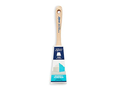 Zibra Fan Paint Brush for Painting Molding, Routed Edges, Flat Surfaces, and Furniture, White, 1.25-inch - size: 1.25 in, style: Fan Brush