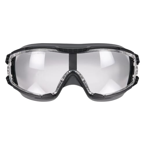 Ergodyne Skullerz Arkyn Protective Dust Safety Goggle, Non-Vented, Anti Fog, Scratch Resistant, Adjustable Fabric Strap - color: Clear Lens, style: Work Utility