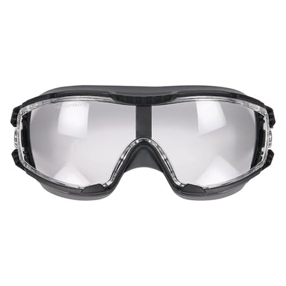 Ergodyne Skullerz Arkyn Protective Dust Safety Goggle, Non-Vented, Anti Fog, Scratch Resistant, Adjustable Fabric Strap - color: Clear Lens, style: Work Utility