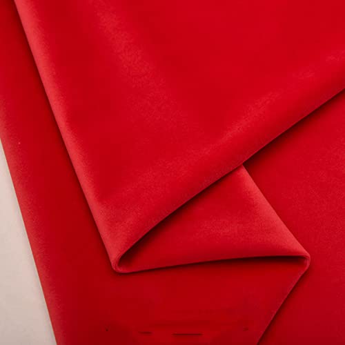 TinaKim Velvet Fabric for Upholstery Sofa Chair Cover Material (Red, by The Yard) - color: Red, size: Cut by the yard