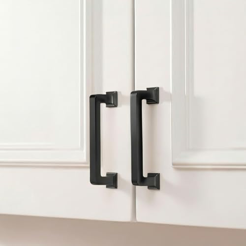 homdiy 20 Pack 3 Inch Black Cabinet Handles, Solid Zinc Alloy Pulls - color: Black, size: 3" Hole Center