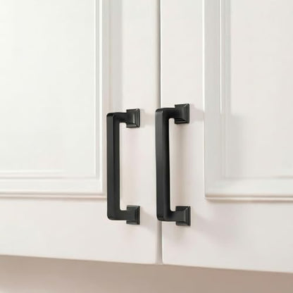 homdiy 20 Pack 3 Inch Black Cabinet Handles, Solid Zinc Alloy Pulls - color: Black, size: 3" Hole Center