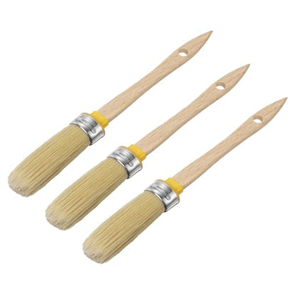 uxcell 3Pcs Wax Paint Brushes 2x0.7Inch Chalk Stencil Brush Oval PET - size: 2 x 0.7 Inch
