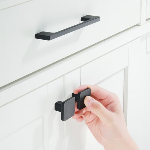 TUNNY 10 Pack Classic Cabinet Handles-3"/76mm Screw Spacing Matte Black Furniture Hardware Handles for Kitchen Cabinets Bedroom Cabinet Pull - color: Matte Black, size: 3"(76mm)Hole Center