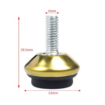 BORDSTRACT 8 PCS M6 Adjustable Swivel Leveling Feet - size: Gold-D23*M6*28.5