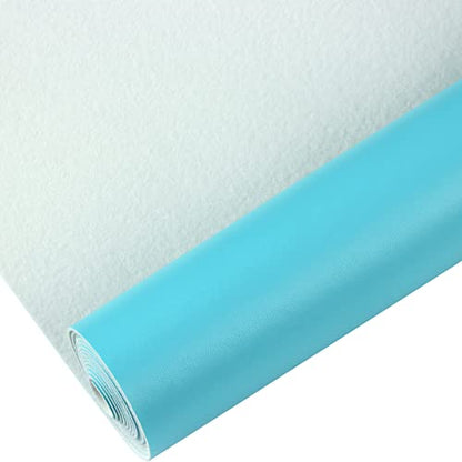 Smooth Solid Color Faux Leather Sheets Roll 12"X53" (30cmX135cm),Very Suitable for Making Crafts, Leather Earrings, Bows,Sewing (Sky Blue) - color: Sky Blue