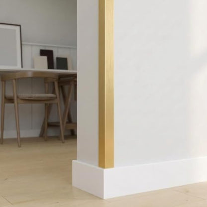 Zonon 10 Pcs Aluminum Wall Corner Protector 35.4 x 0.8 Gold Corner Trim