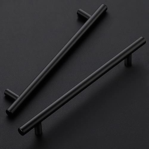 Ravinte Cabinet Pulls,10" Length,7-1/2" Hole Center,Matte Black,5 Pack - color: Matte Black